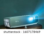 Small photo of Jakarta, Indonesia - January 6, 2020: The BenQ W2700 is 4K HDR projector, sitting in the middle of the company’s CinePrime Series devices. Its CinematicColor technology supports DCI-P3.