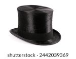 An antique black top hat...