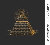 eye of providence and pyramid ... | Shutterstock .eps vector #2119273856