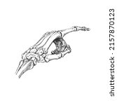 skeleton hand  illustration in... | Shutterstock .eps vector #2157870123
