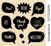 vector set of speech bubbles in ... | Shutterstock .eps vector #317253059