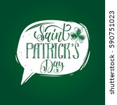 vector saint patrick's day hand ... | Shutterstock .eps vector #590751023