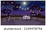 romantic dinner on roof with... | Shutterstock .eps vector #1149478796
