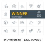 winner line icon set. leader ... | Shutterstock .eps vector #1237609093