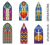 Gothic Colorful Stained Glass...