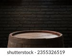 Background of barrel and worn...