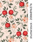 Vintage Floral Pattern With...