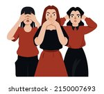 a group of women  one woman... | Shutterstock .eps vector #2150007693