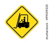 forklift truck sign.vector | Shutterstock .eps vector #499439320