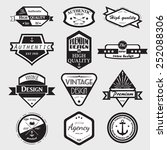 retro vintage insignias or... | Shutterstock .eps vector #252088306