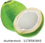 Coconut Isolated On White...