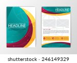 abstract curve brochure flyer... | Shutterstock .eps vector #246149329