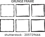 set of grunge frames | Shutterstock .eps vector #205729666