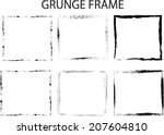 grunge frame set. vector... | Shutterstock .eps vector #207604810
