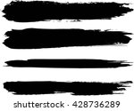 set of grunge brush strokes | Shutterstock .eps vector #428736289