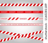 danger line set. vector... | Shutterstock .eps vector #1160281189