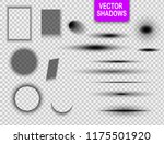 vector shadows isolated. set of ... | Shutterstock .eps vector #1175501920