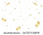 vector confetti overlays. gold... | Shutterstock .eps vector #1670715859