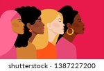 multi ethnic beauty. different... | Shutterstock .eps vector #1387227200