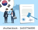 korea international partnership.... | Shutterstock .eps vector #1633756000
