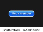 button get member 3d blue.... | Shutterstock .eps vector #1664046820