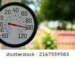 Outdoor thermometer in the...