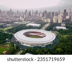 Small photo of Jakarta, Indonesia - Aug 24, 2023: Gelora Bung Karno Main Stadium.