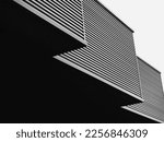 Black steel facade modern...