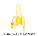 fresh banana isolated on white... | Shutterstock . vector #1196174419