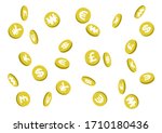 coins with currency symbols.... | Shutterstock .eps vector #1710180436