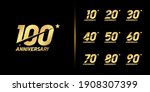 set of anniversary logotype.... | Shutterstock .eps vector #1908307399
