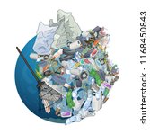 the pollution  garbage  plastic ... | Shutterstock .eps vector #1168450843