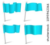 flag pole   pointer. blue... | Shutterstock .eps vector #1095962366