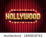 bright hollywood sign with a... | Shutterstock .eps vector #1840818763