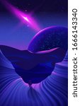 an imaginary sci fi... | Shutterstock .eps vector #1666143340