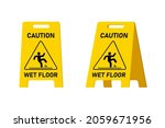 Wet Floor Caution Sign Isolated ...