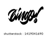 bingo handwritten vector... | Shutterstock .eps vector #1419041690