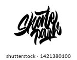 skate park handwritten vector... | Shutterstock .eps vector #1421380100