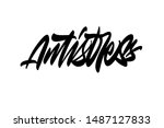 antistress. handwritten vector... | Shutterstock .eps vector #1487127833