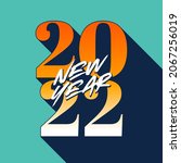2022 new year retro typography... | Shutterstock .eps vector #2067256019
