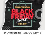 black friday sale vector banner.... | Shutterstock .eps vector #2070943946