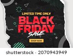 black friday sale vector banner.... | Shutterstock .eps vector #2070943949