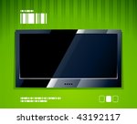 vector lcd tv screen. black... | Shutterstock .eps vector #43192117