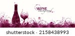 vector background of wine drops ...