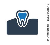 periodontitis icon. oral... | Shutterstock .eps vector #1669608643