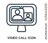 video call icon vector isolated ... | Shutterstock .eps vector #1156115233