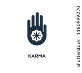 Karma Icon. Black Filled Vector ...