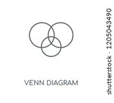 venn diagram linear icon. venn... | Shutterstock .eps vector #1205043490