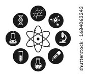 science laboratory icons on... | Shutterstock .eps vector #1684063243