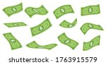 falling dollar banknotes icon ... | Shutterstock .eps vector #1763915579